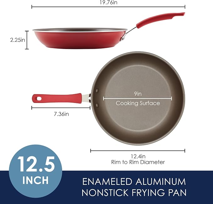 Rachael Ray Cook + Create Nonstick Frying Pan/Skillet, 12.5 Inch - Image 5