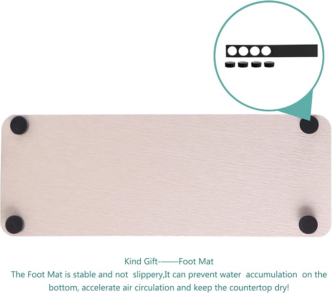 NiuYichee 2 Pcs Water Absorbing Stone Trays, Kitchen/Bathroom Sink Soap Dish - Image 6