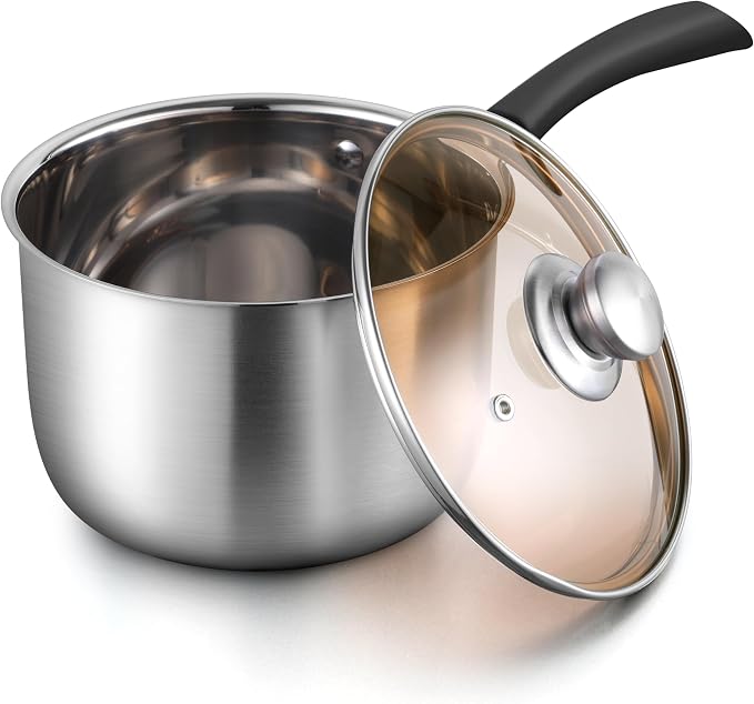 Herogo 3 Quart Saucepan, 18/10 Stainless Steel Sauce Pan Pot by Herogo