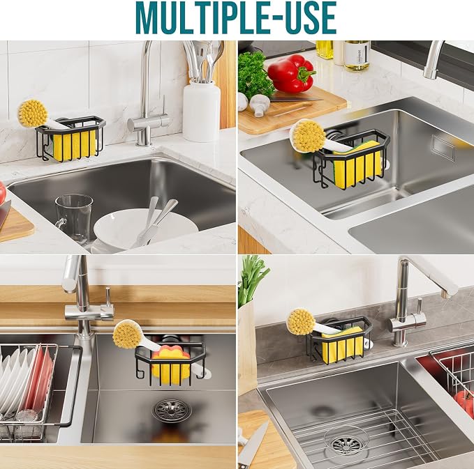 TAILI Sponge Holder with Strong Suction Cup, Dish Sponge Caddy Inside Sink - Image 8
