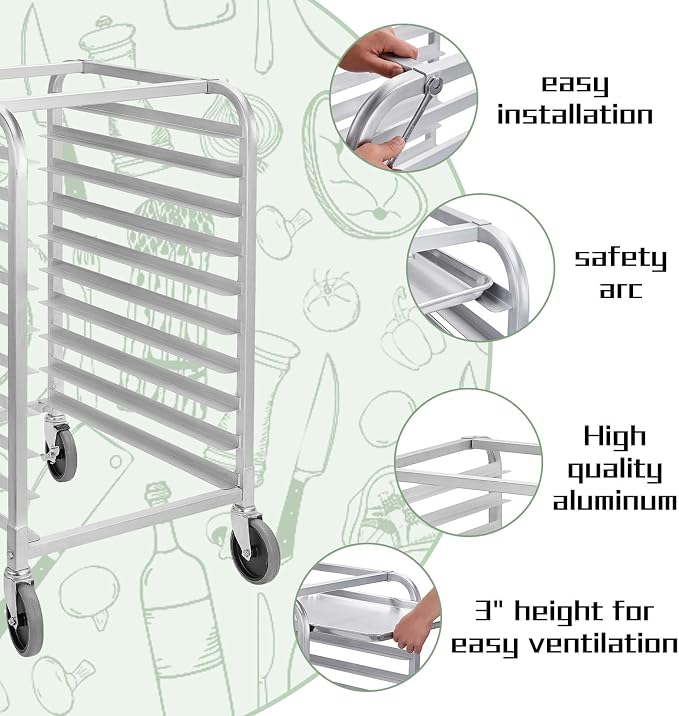 HALLY SINKS & TABLES H Bun Pan Rack 10 Tier - Image 3