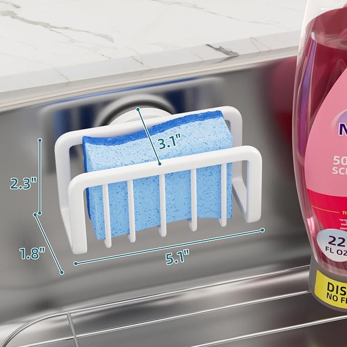 TAILI Sink Caddy with Strong Suction Cup, Sponge Holder - Image 3