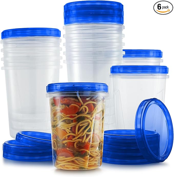 Tafura 6 Pack Leakproof Freezer Containers by Tafura