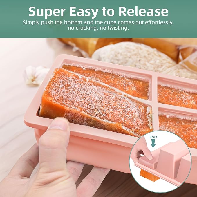 Silicone Freezer Tray for Sauce Cube: FDDAI Super Prep Freezing Tray for Souped - Image 3