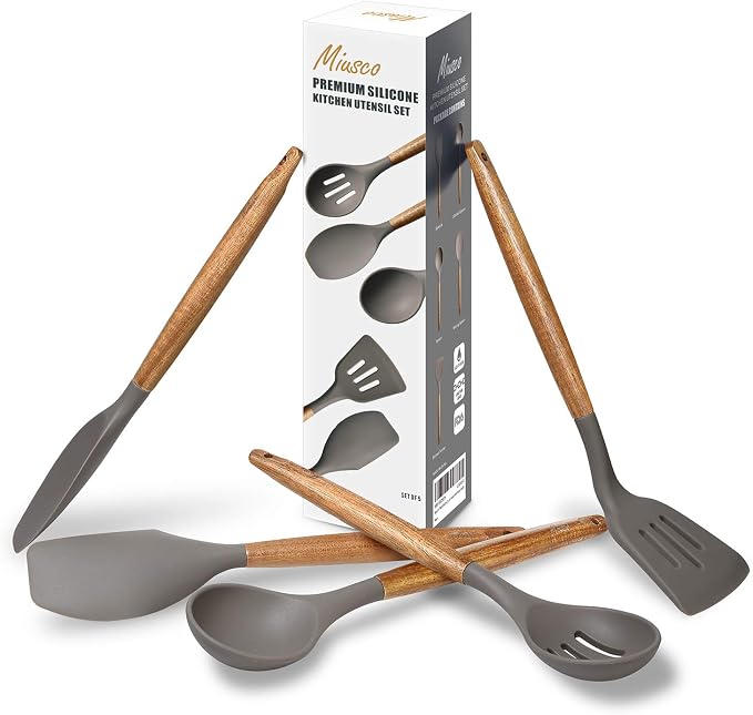 Kitchen Utensils Set, Silicone Cooking Utensils Set, Non-Stick Silicone Spatula - Image 9