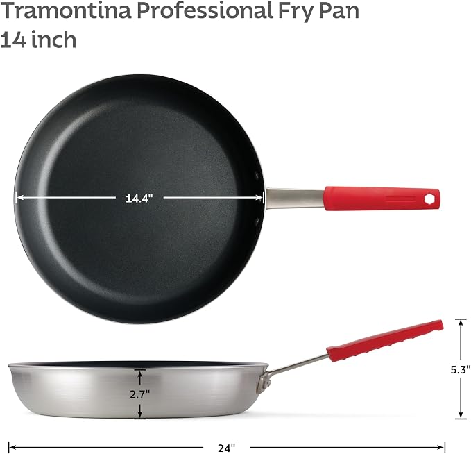 Tramontina Professional 14-Inch Non Stick Extra Large Frying Pan, Heavy-Gauge - Image 4