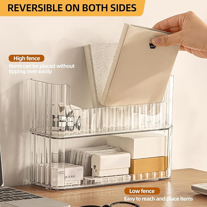 PAVSTINE 2-Tier Stackable Medicine Cabinet Organizer, Narrow Bathroom Makeup - Image 5