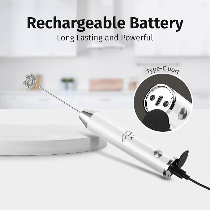 Zulay Kitchen Rechargeable Milk Frother Handheld Lux - Image 7