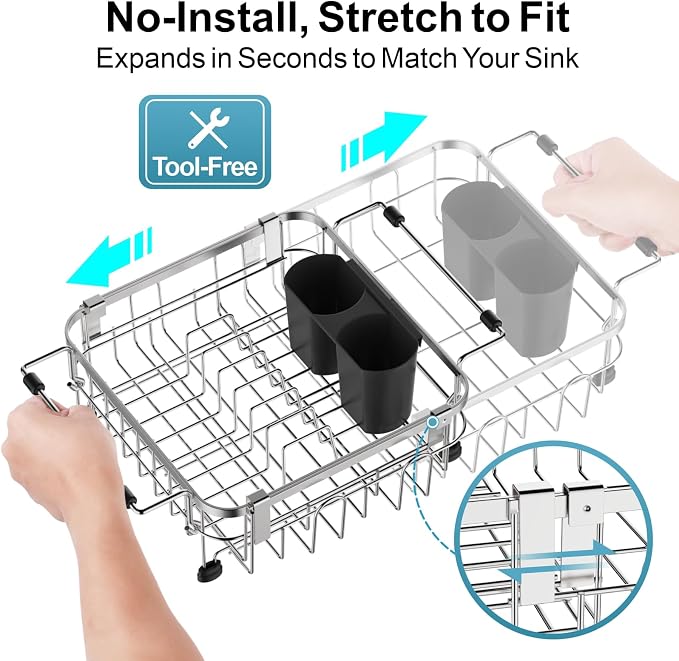 GSlife Small in Sink Dish Drying Rack - Image 7