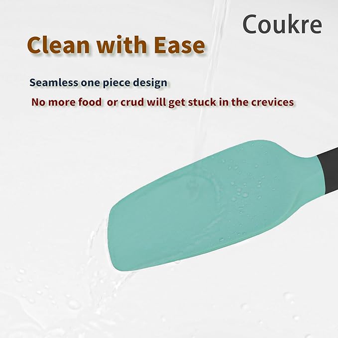 Coukre Silicone Spatula Set of 5, High Temperature Resistant, Food Grade - Image 4