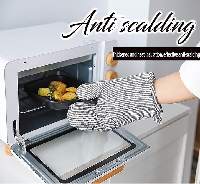 4Pcs Oven Mitts and Pot Holders, Heat Resistant Oven Mitts Set - Image 5