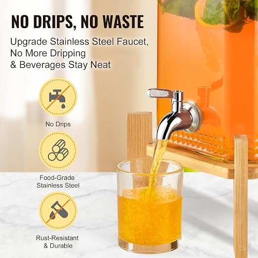 VEVOR Beverage Dispenser, 1.5 Gallon Drink Dispensers - Image 3