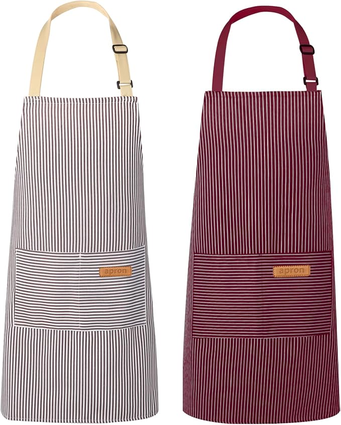 VALOME 2 Pack Kitchen Aprons, Apron by VALOME