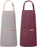 VALOME 2 Pack Kitchen Aprons, Apron by VALOME