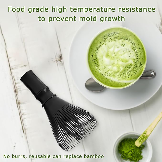Matcha Whisk, Reusable Resin Matcha Whisk Easy to Clean Stirring Tool - Image 4