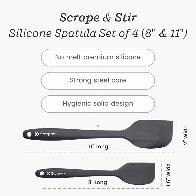 StarPack 'Scrape & Stir' Silicone Spatula Set - Image 4