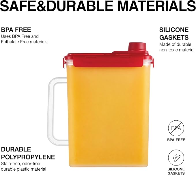 LocknLock Aqua Fridge Door Water Jug | Clear Pitcher | BPA Free Plastic Pitcher - Image 6