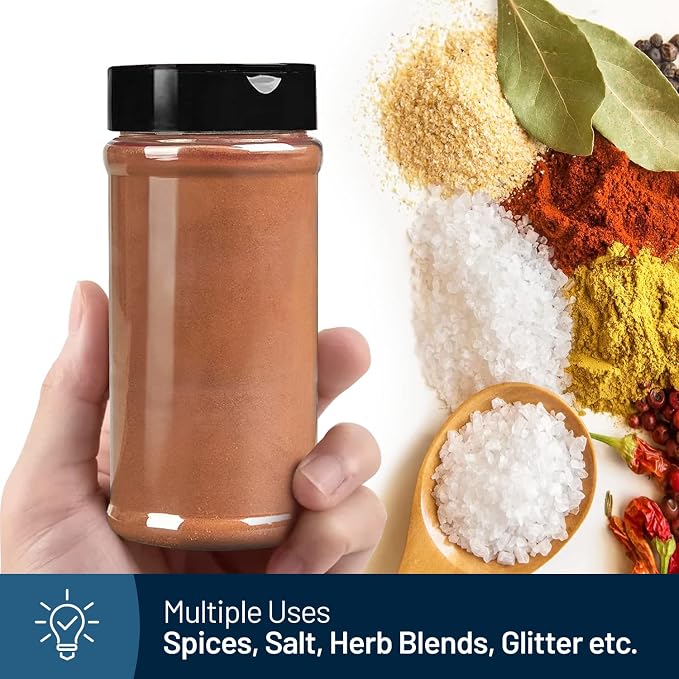 RoyalHouse 6 Pack 16 Oz Plastic Spice Jars - Image 4