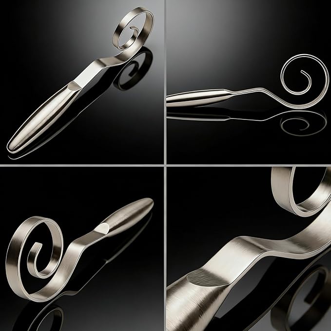 TEEVEA Seamless Danish Dough Whisk Stainless Steel Sourdough Bread Pizza Pastry - Image 4