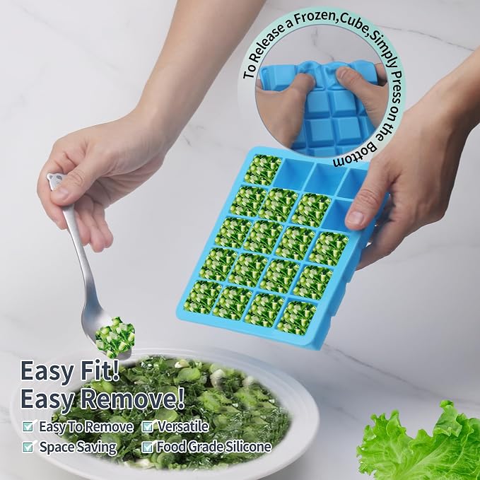 20 Section-0.5oz, Food Grade Silicone Ice Cube Tray Food Container - Image 7