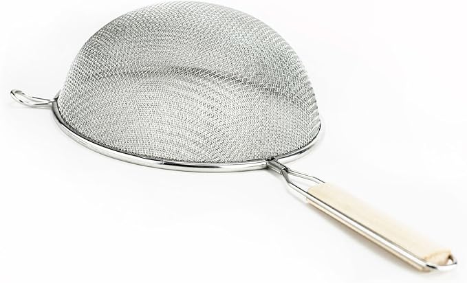 Huji Stainless Steel Fine 8" Double Mesh Food Strainer Colander Sieve Sifter - Image 5