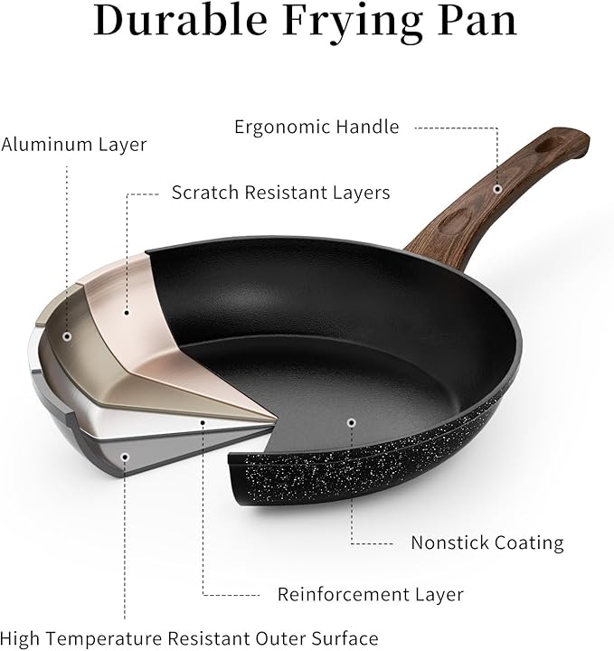 Innerwell Non Stick Frying Pan, Frying Pan Nonstick Egg Pan Non Toxic, Small - Image 5