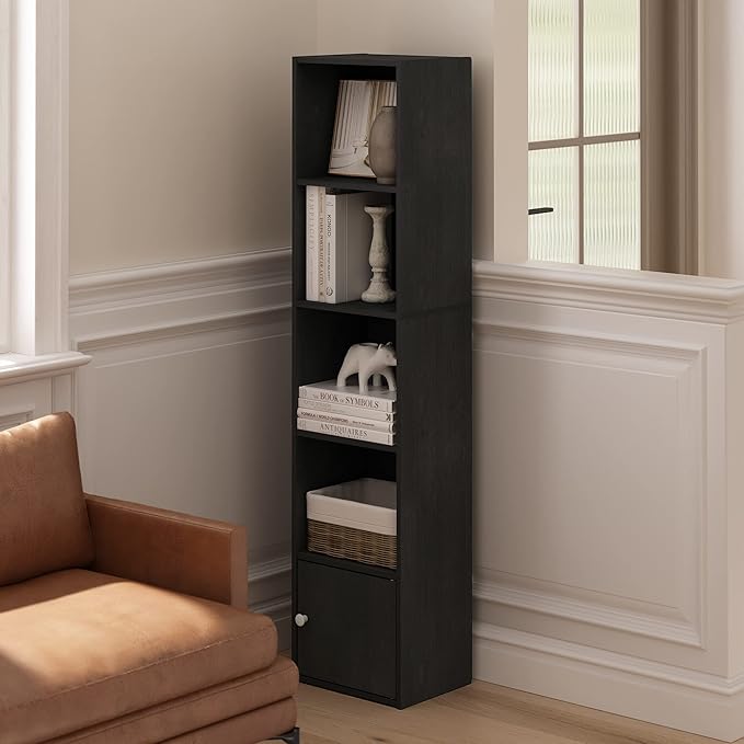 Furinno LUDER Book Shelf, 5-Tier Modern Bookshelf, Bookcase - Image 4