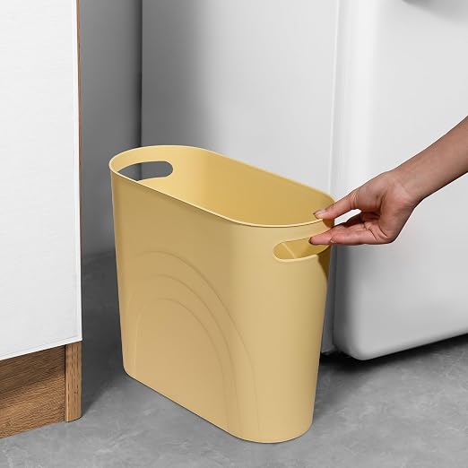 rejomiik Small Trash Can, 3.5 Gallon Slim Garbage Can Plastic Waste Basket - Image 2
