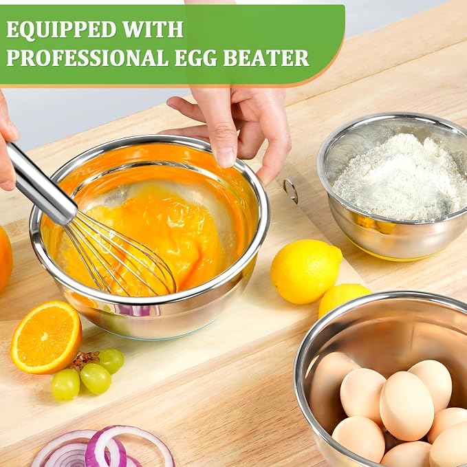 Mixing Bowls with Lids Set, Meal Storage - Image 4