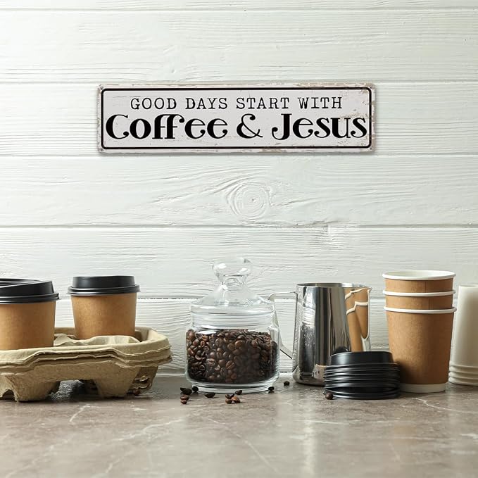 Coffee Signs for Coffees Station Decor, Good Days Start - Image 4