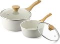 SENSARTE White Ceramic Nonstick Saucepan by SENSARTE