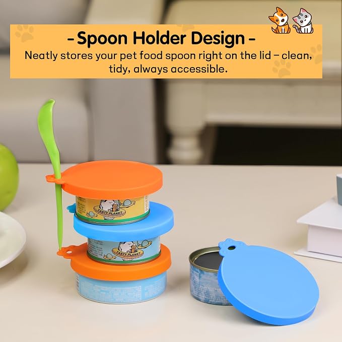 Lydia’s Deal Pet Food Can Covers 2-Pack, Thick Silicone Universal Can Lids - Image 5
