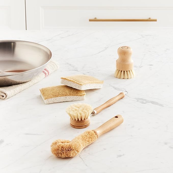 Tieralia Bamboo Dish Brush Gift Set – 5-Piece Kitchen Cleaning Set - Image 10