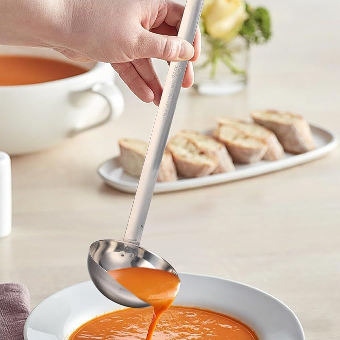 meekoo 1 Pieces Stainless Steel Ladle Soup Handle Ladle - Image 2