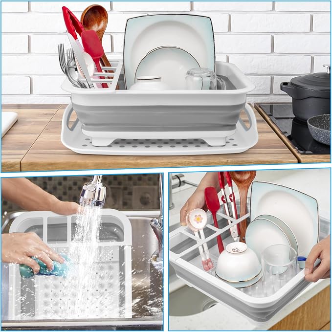 Collapsible Dish Drying Rack Portable Dish Drainers - Image 5