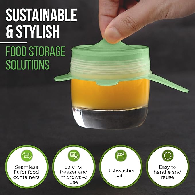 Reusable Silicone Stretch Lids for Food Storage in Fridge - Image 4