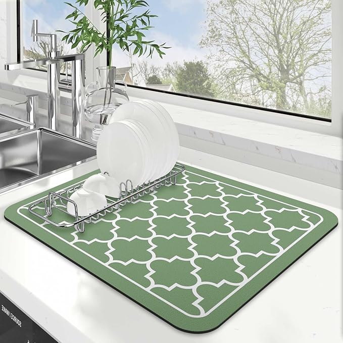 WISELIFE Dish Drying Mat Super Absorbent Drying Mat Large Dish Drying Mats by WiseLife