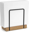 Napkin Holder for Table, Acacia Iron Standing Napkin Dispenser for Kitchen by Wican