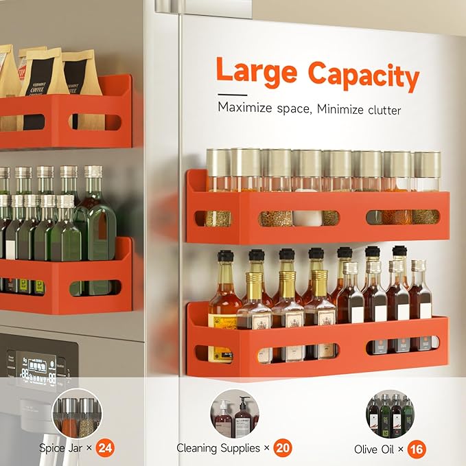 Sevenblue 4 Pack Strong Magnetic Spice Rack - Image 4