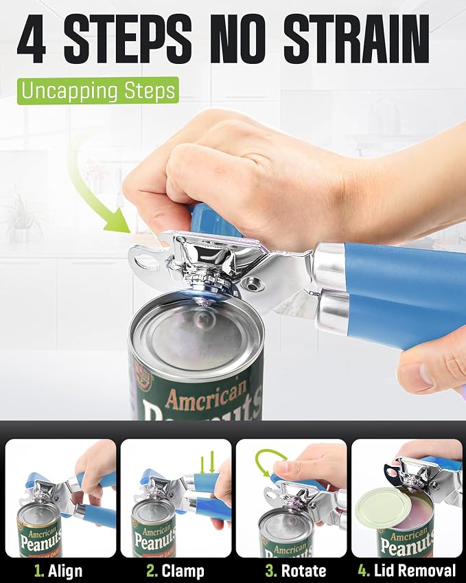 Multifunctional Can Opener Manual, Durable Heavy Duty Handheld Strong Can Opener - Image 3