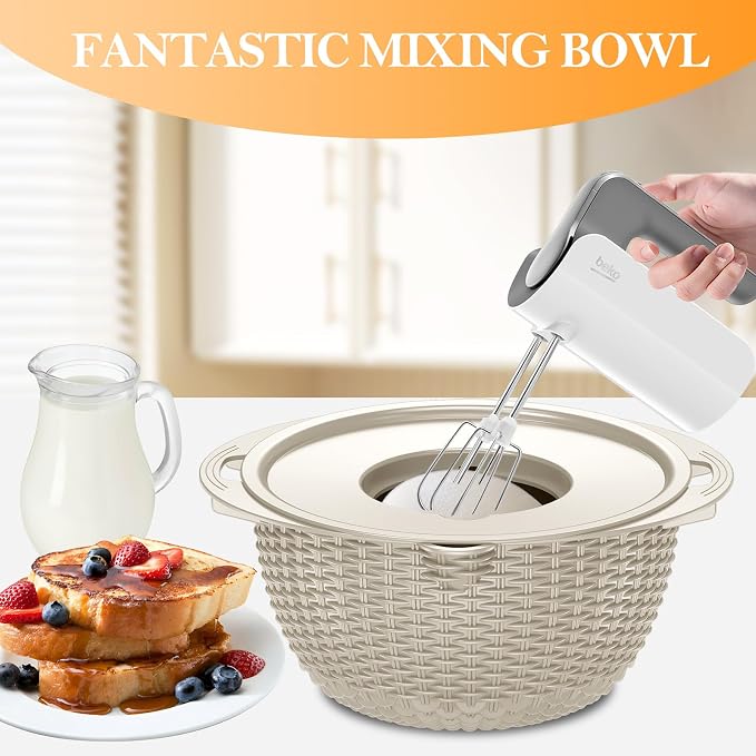4-1 Colander with Bowl Set, Food Strainers and Colanders, Fruit Washing Bowl - Image 3