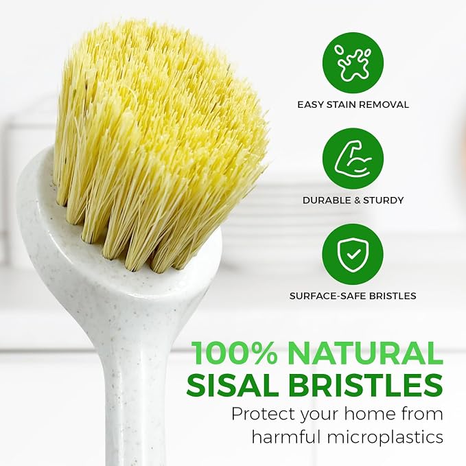 AIRNEX Bamboo Dish Brush Set of 2 - Image 6