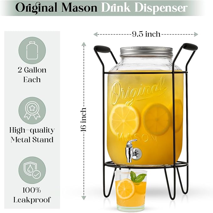 2 PACK-2 GALLON Drink Dispensers - Image 4