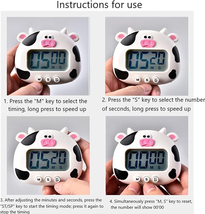 Kitchen Timer, Cute Cartoon Animal Countdown, Digital Cooking Timer - Image 7