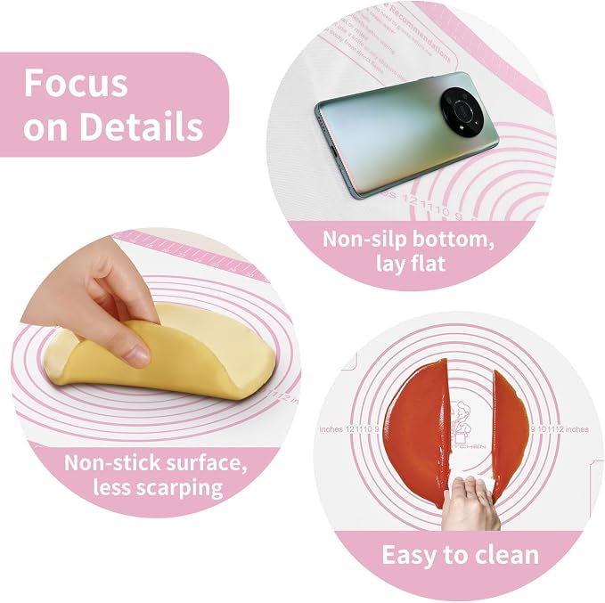 Non-stick Silicone Pastry Mat, Extra Large Baking Mat - Image 6