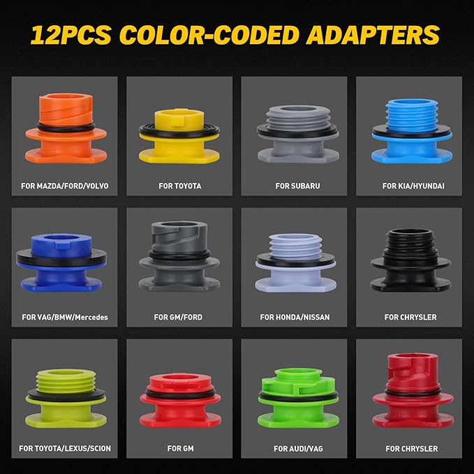 18-Piece No Spill Engine Oil Funnel Kit, 1.59QT/ 1.5L Automotive Coolant Funnel - Image 2