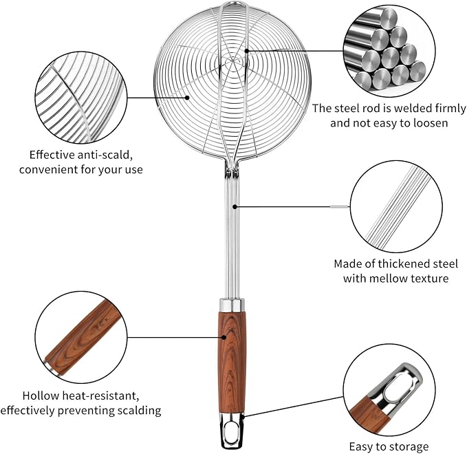 ChefBee 5.3" Spider Strainer Skimmer Spoon - Image 3