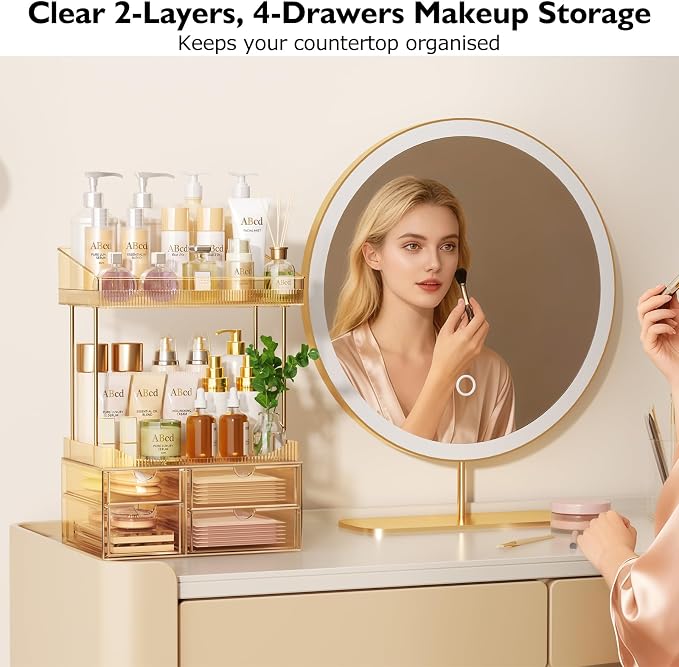 SNSLXH 4 Drawers Makeup Organizer - Image 3