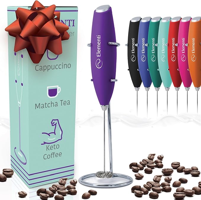 Elementi Milk Frother Wand & Drink Mixer by Elementi