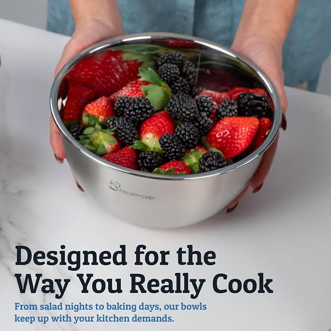 Priority Chef Stainless Steel Mixing Bowls - Image 8